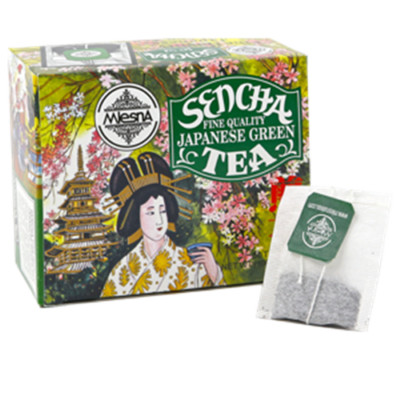 Mlesna Sencha Fine Quality Japanese Green Tea 50 Tea Bags 100g (3.52oz)