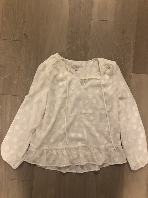loft tie neck blouse