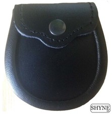 Baby Plain Black Leather Sporran Kilt Sporran & Chain Belt