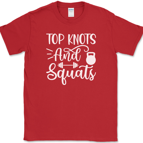 Maglietta Top Nodi e Squat Maglietta Divertente Allenamento Palestra Fitness - Foto 4 di 10