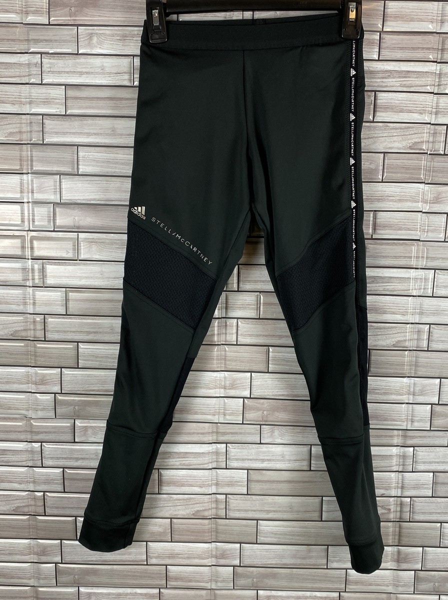 Adidas Stella McCartney Black Mesh Leggings Size XS With Pocket