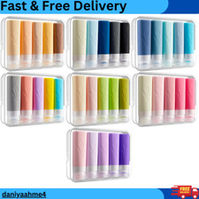 TSA Approved 90ml Travel Bottles, Leak-Proof Silicone, BPA-Free with Labels