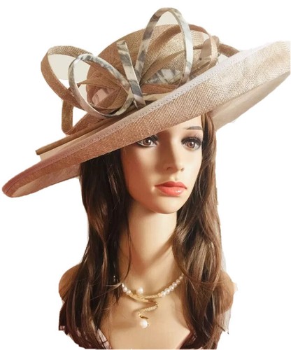 Vivien Sheriff Millinery Taupe Wide 