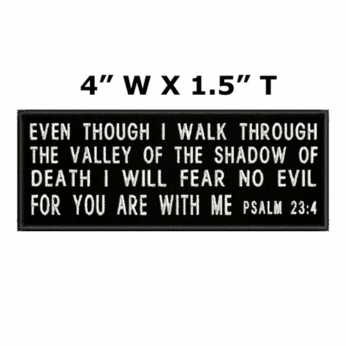 PSALM 23:4 ROCKER Car Truck Window Bumper Sticker Decal Vinyl BIBLE VERSE JESUS