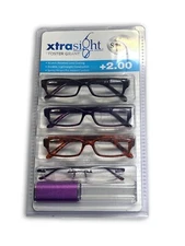 4 Pack FGX Xtra sight Aurora MAG/PRP/ORG +2.00 readers NEW!
