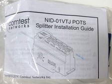 COMTEST Networks NID 01VTJ POTS VDSL2  ADSL/2 SPLITTER SA 4704 0001