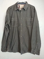 Weatherproof Vintage Button Down Shirt Men XL Faded Black Pocket Western Country