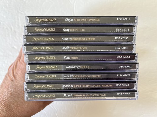 Imperial Classics 9 CD Lot Vol 2-10 Chopin Strauss Vivaldi Tchaikovsky Mozart - Imagen 3 de 4