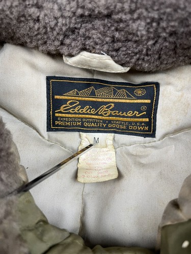 Vintage 1970er Eddie Bauer Gansdaunenjacke Herren M Arbeitskleidung Wintermantel - Bild 4 von 11
