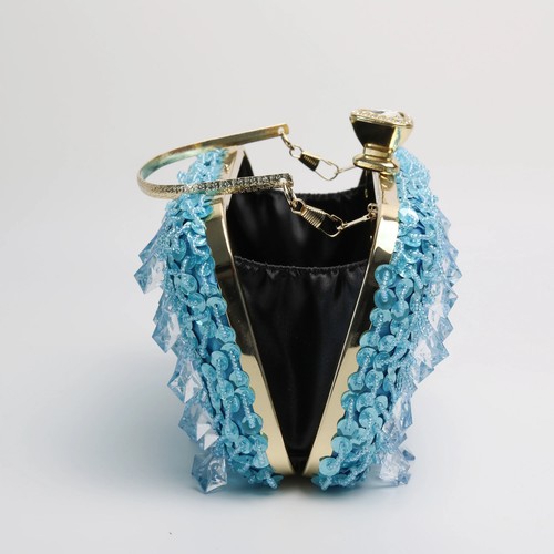 Evening Bags Crystal Women's Clutch Purse Dinner Handbag Metal Handle Bags - 第 21/33 張圖片