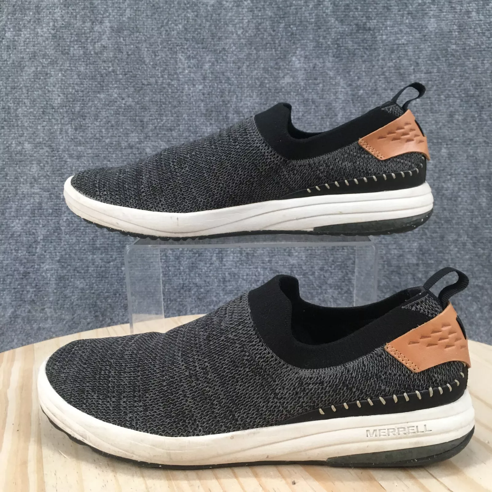merrell gridway moc slip on comfort knit fabric shoes
