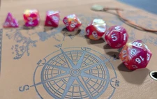 ✨Molten Crown✨ 7 Dice Set Poly RPG DnD Dungeons Dragons AD&D Pathfinder d20