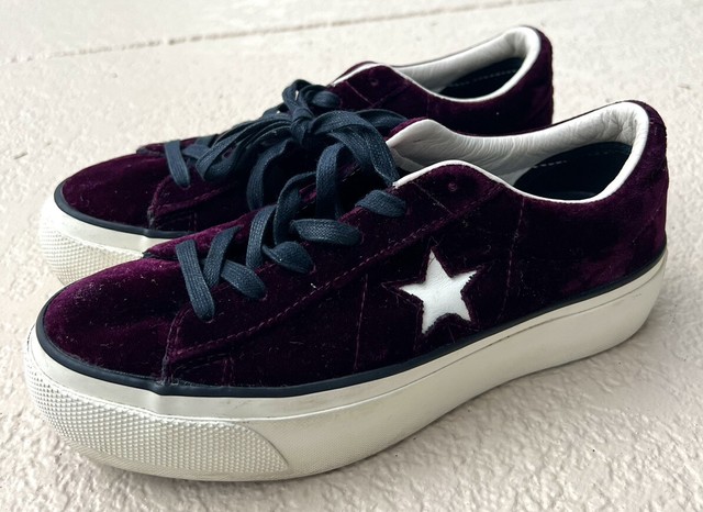 platform velvet converse
