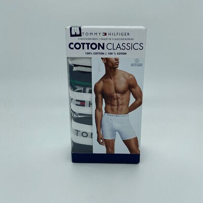 Tommy Hilfiger Men's Cotton Classics Boxer Briefs Underwear Multicolor Size L
