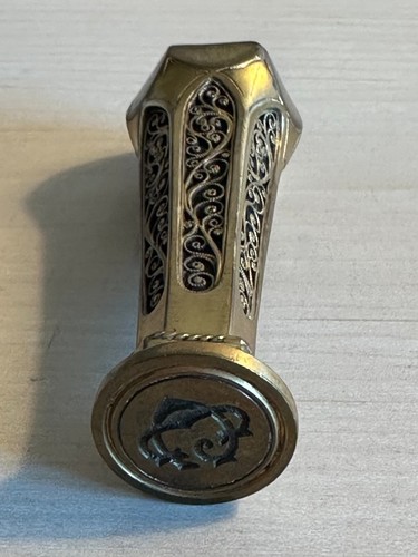 Antique bronze wax seal in depicting a "Column" - Picture 7 of 7