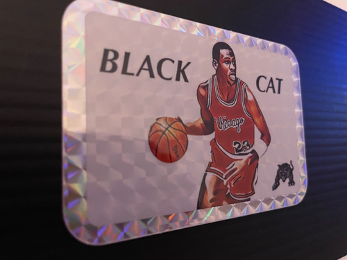 Prism Michael Jordan Vending Machine Sticker circa 1985/86/87 RARE "BLACK CAT!!" - Picture 11 of 15