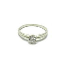 Stylish Sterling Silver Ring Stamped Solid 925 With 4.5mm Cubic Zirconia Empress