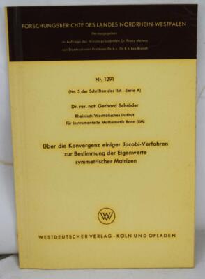 1964 Convergence Some Jacobi Methods Determining Eigenvalues Symmetric Matrices