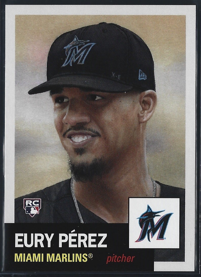 2023 Topps MLB® Living Set® # 684 EURY PEREZ Rookie Miami Marlins 1604 Printed b