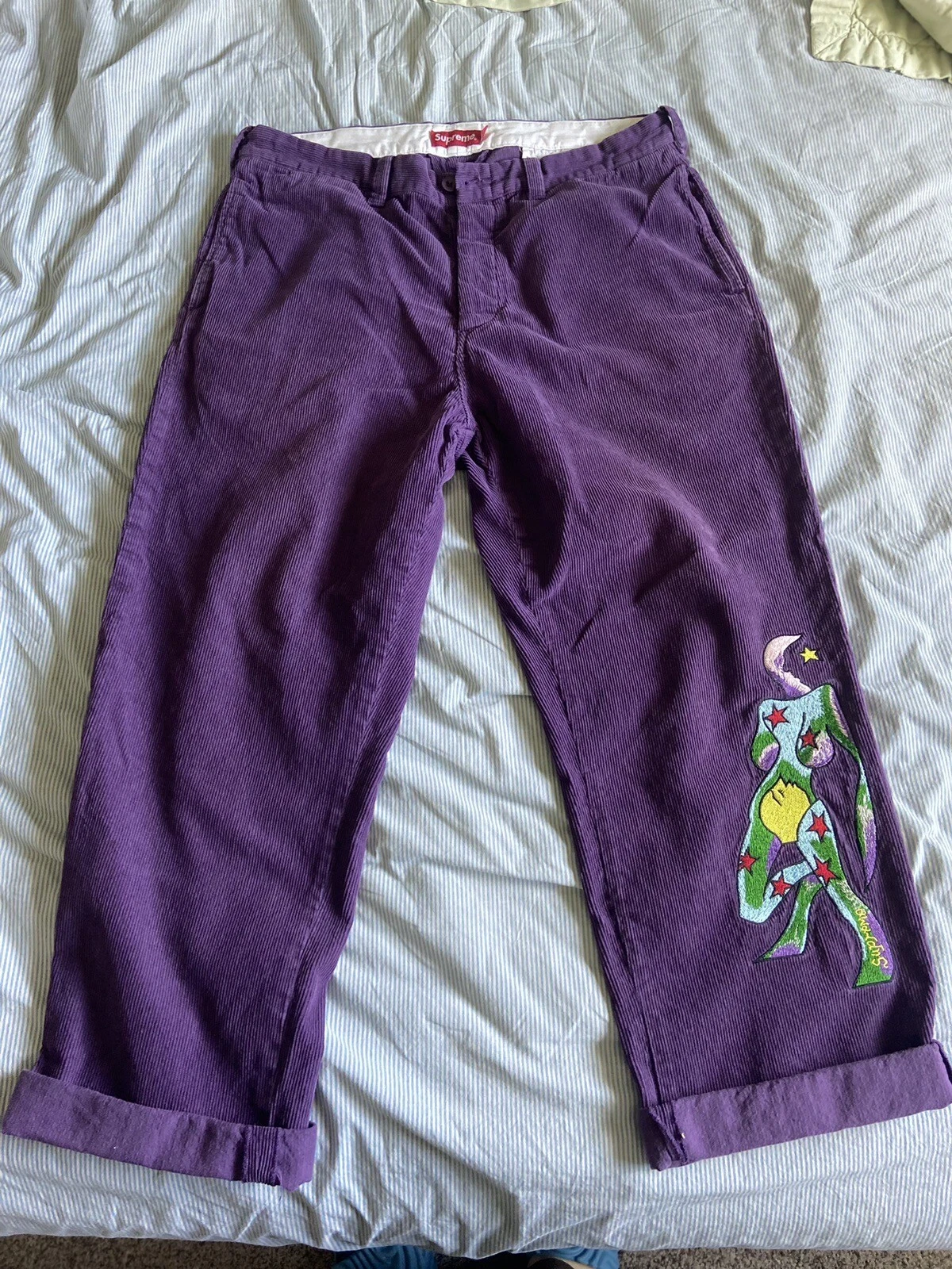Supreme Gonz Corduroy Chino Pant Size 36 FW21 Purple Used