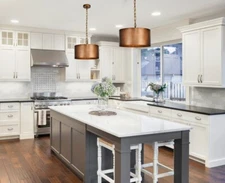 CHANDELIER VINTAGE BRASS KITCHEN ISLAND DINING LIVING ROOM FARMHOUSE 3 LIGHT 20"