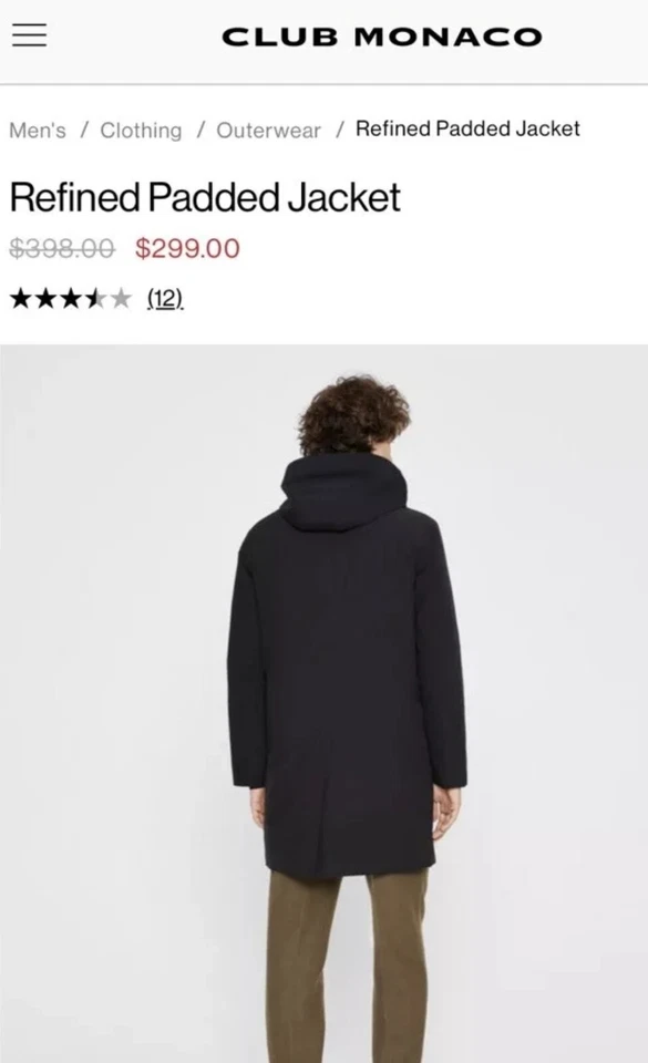 Chaqueta acolchada refinada Club Monaco  Foto 2 de 4