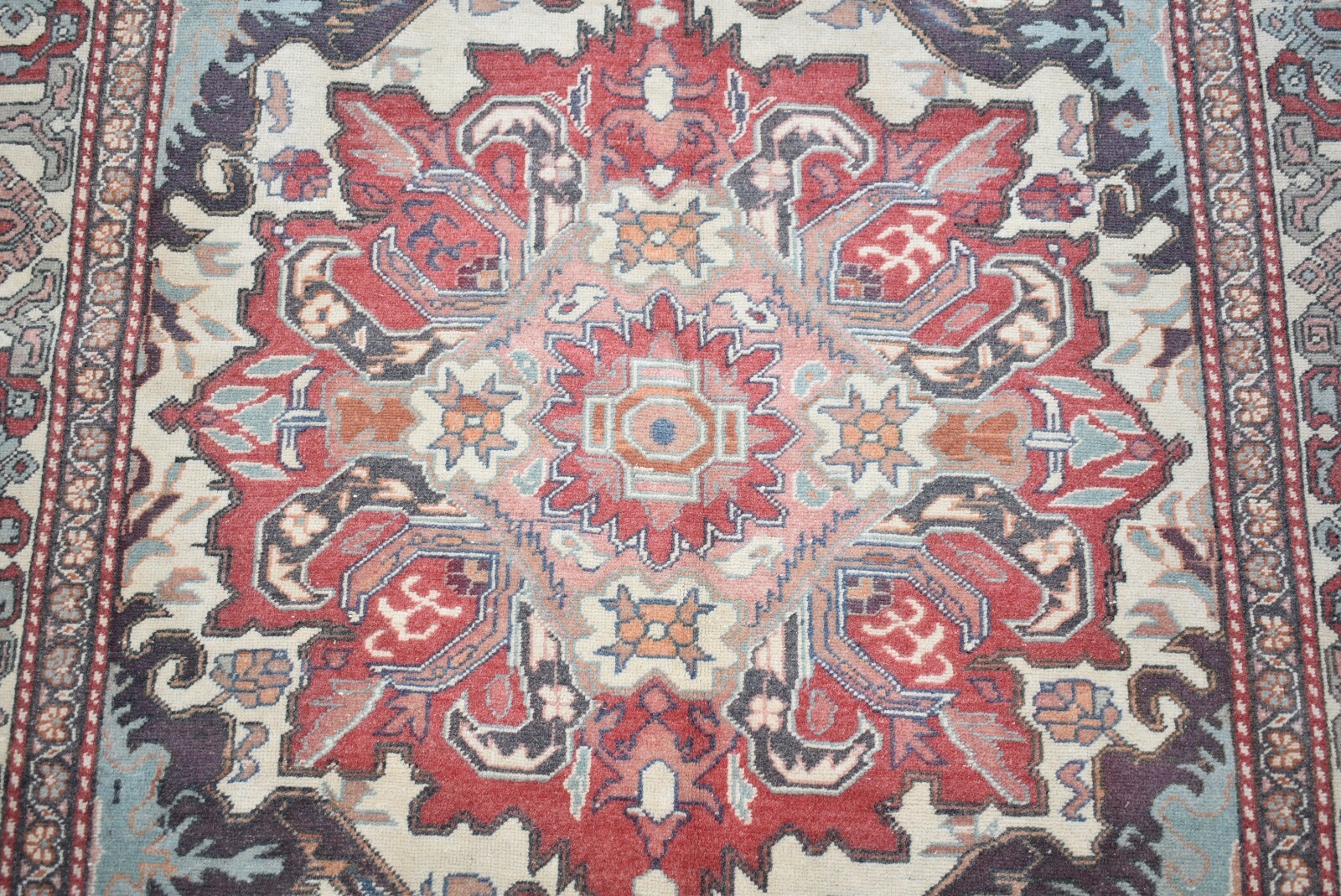 Turkish Rug 52'' x 90'' Vintage Muted Dye Rug Hand-knotted Rug Kayseri Wool Rug