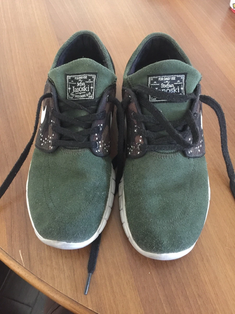 Inicialmente negativo poco NIKE STEPHAN JANOSKI MAX SIZE 7.5 CAMO/DARK GREEN USED | eBay