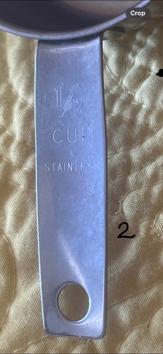 You Choose! Vintage Unbrand Stainless Steel Nesting Measuring Cups 1 Cup-1/4 Cup - Picture 15 of 28