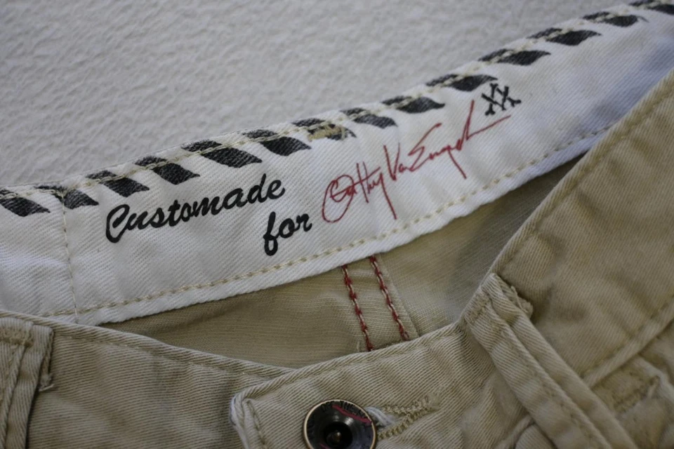 Pantalones Cortos Vans Caqui Chino OnSo2za Monopatín Beige Resistente Plano Para Hombres Talla 30 Foto 4 de 4