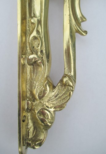 Par de soportes de estante de pared de hoja de desplazamiento de latón liso de 6" / 15 cm - soportes antiguos - Imagen 5 de 5