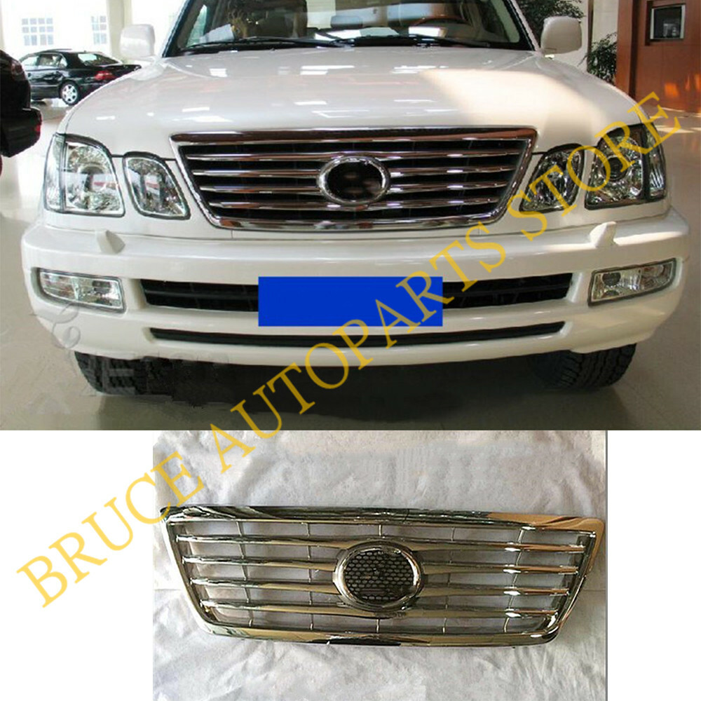 Full Chrome Front Grille Upgrade Replacement For Lexus LX470 2003