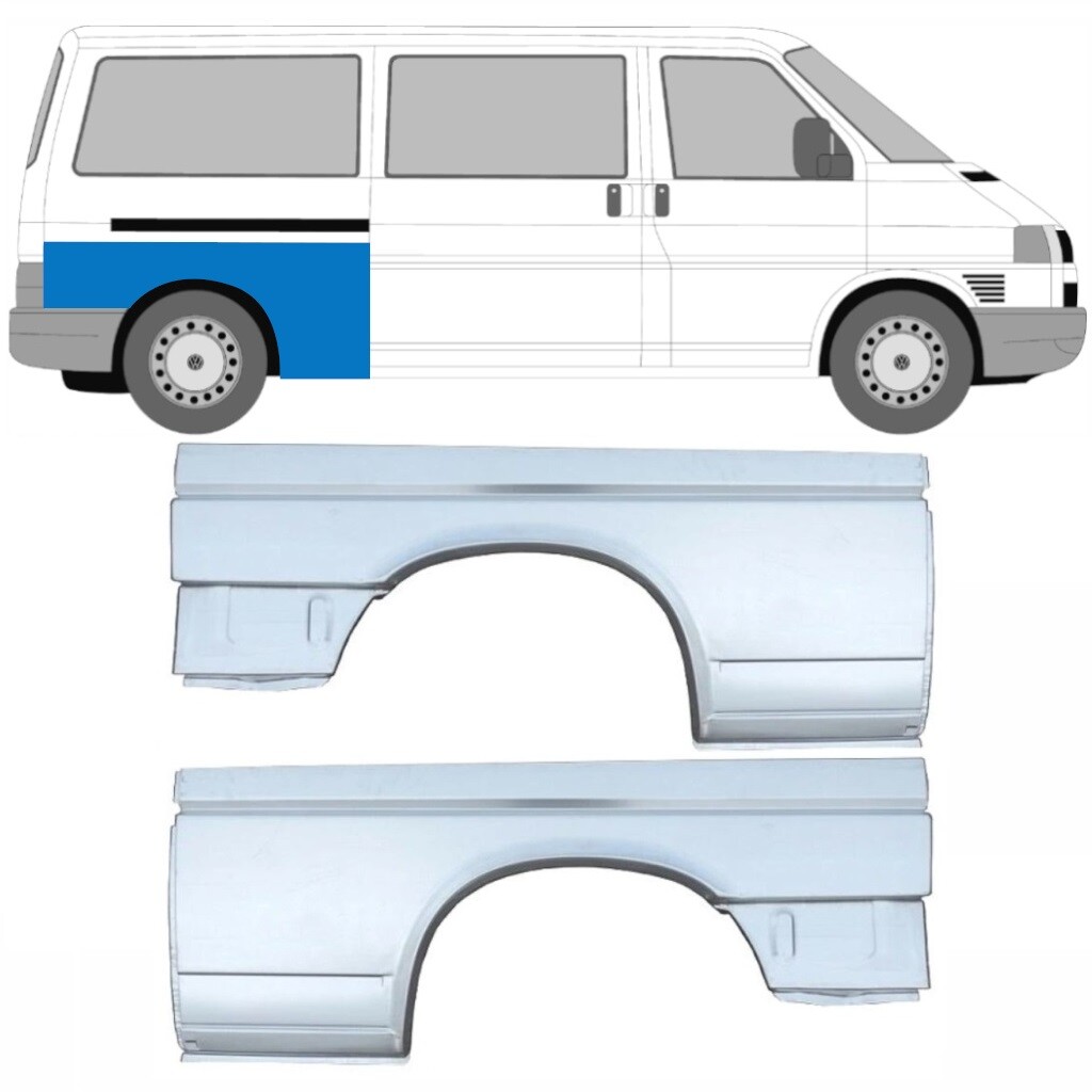 VOLKSWAGEN TRANSPORTER T4 LWB 1990-2003 REAR WHEEL ARCH REPAIR PANEL / PAIR