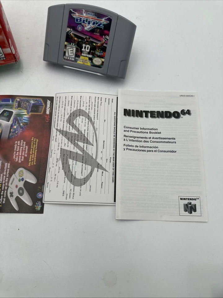 NFL Blitz (Nintendo 64, 1997) Novo na caixa 100% completo - Autêntico testado - Imagem 3 de 4