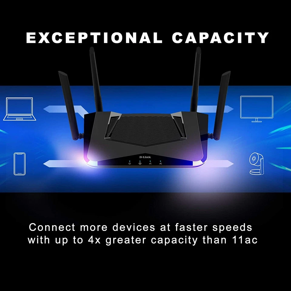 D-LINK EXO AX Smart AX1500 WiFi 6 Gigabit Mesh Router (DIR-X1560)™ - Image 3 of 4