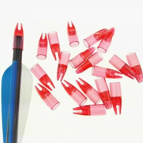 50X Archery Arrow Nocks 8mm Glue on Plastic Tails Wood Bamboo Shaft Bow Hunting - Picture 12 of 30
