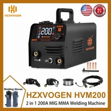 HZXVOGEN 200Amp MIG Welder 110V 3 in1 MIG Stick MMA Welding Machine & Gloves USA