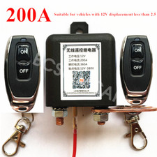 Wireless Dual Remote Car SUV Battery Disconnect Relay Master Kill Switch Hot Rod