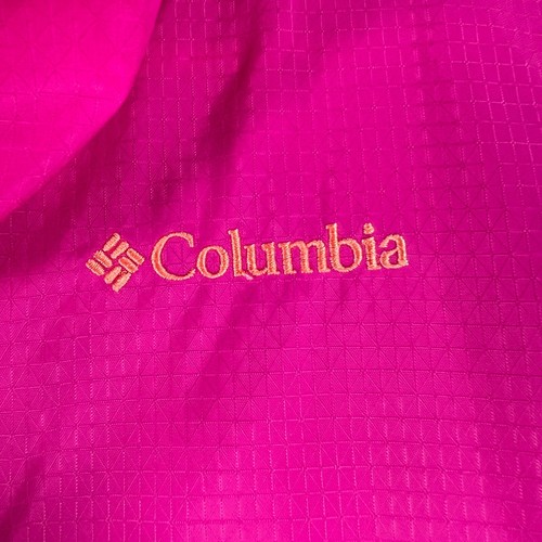 Columbia Girls Youth Jacket Large Windbreaker Pink Orange Full Zip Lightweight - Picture 3 of 16