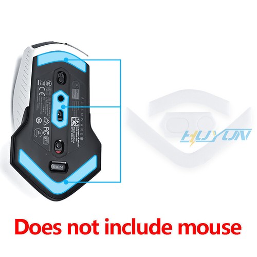 2Sets Rounded Curved Edges Mouse Feet Skates for Alienware AW310 510 610M Mouse - Picture 6 of 23