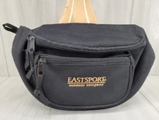Vintage 90's Eastsport Outdoor Co. Fanny Pack Waste Bag Belt 3 Pocket Black