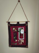 Christmas Patchwork Quilted Wall Hanging 18"x24"