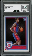 2022 Panini Hoops #243 Jalen Duren GRADED 10 GEM MINT Rookie Card RC Pistons