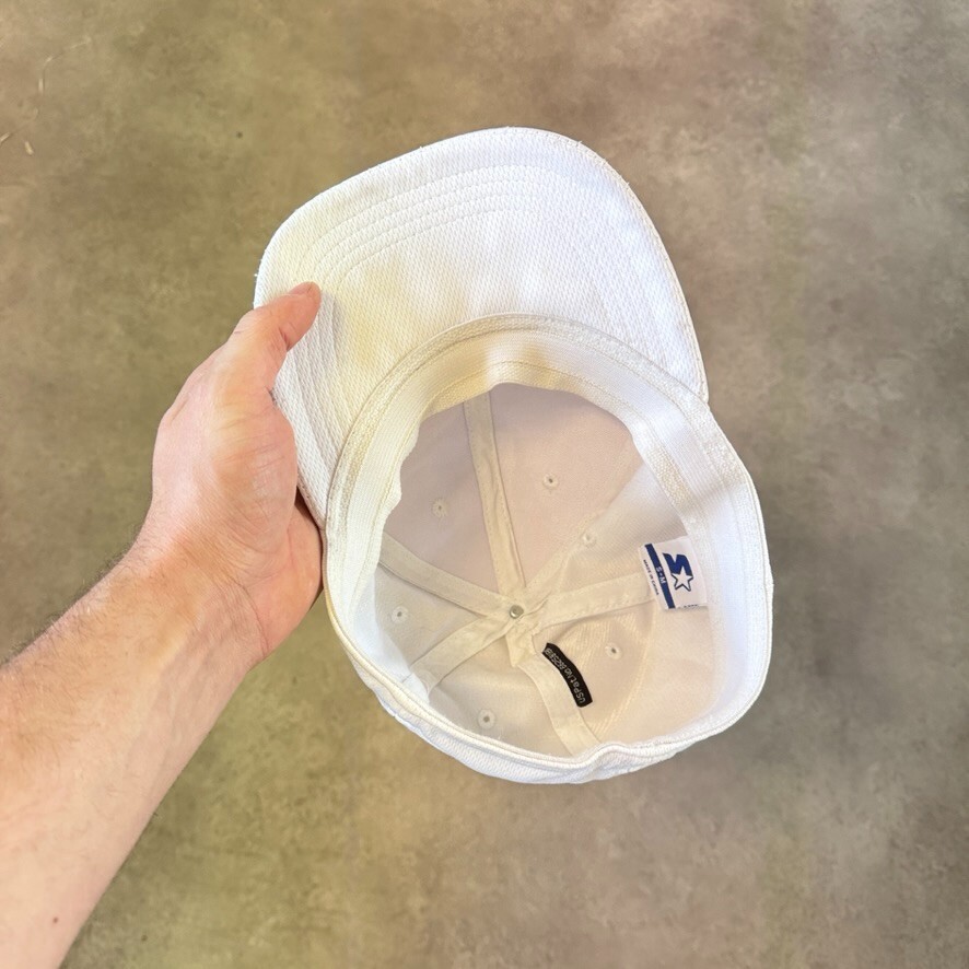 Starter Baseball Hat Mens Mesh Embroidered Sports Fitted Cap White image 6