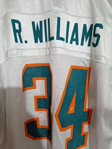 VTG Gridiron Classics Reebok Miami Dolphins Ricky Williams THROWBACK Jersey XL - Picture 11 of 14