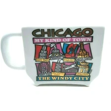 Chicago Half a Cup Coffee Mug Windy City So Expensive Souvenir Replacement Funny