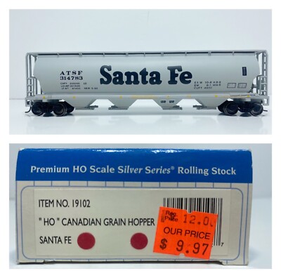 HO BACHMANN SILVER ITEM 19102 CANADIAN GRAIN HOPPER SANTA FE 314783