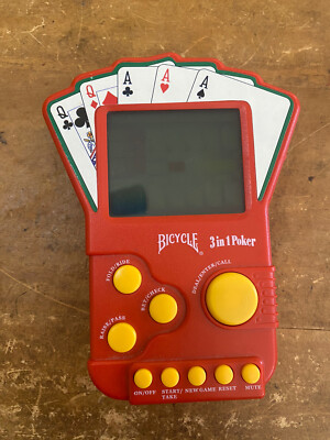Techno Source 2004 Bicycle 3 in 1 Poker Handheld Electronic Game