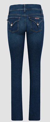 HUDSON Beth Boot Cut Stretch Blue Jeans Size 32 Flap Pockets 32Wx30 $189 MSRP
