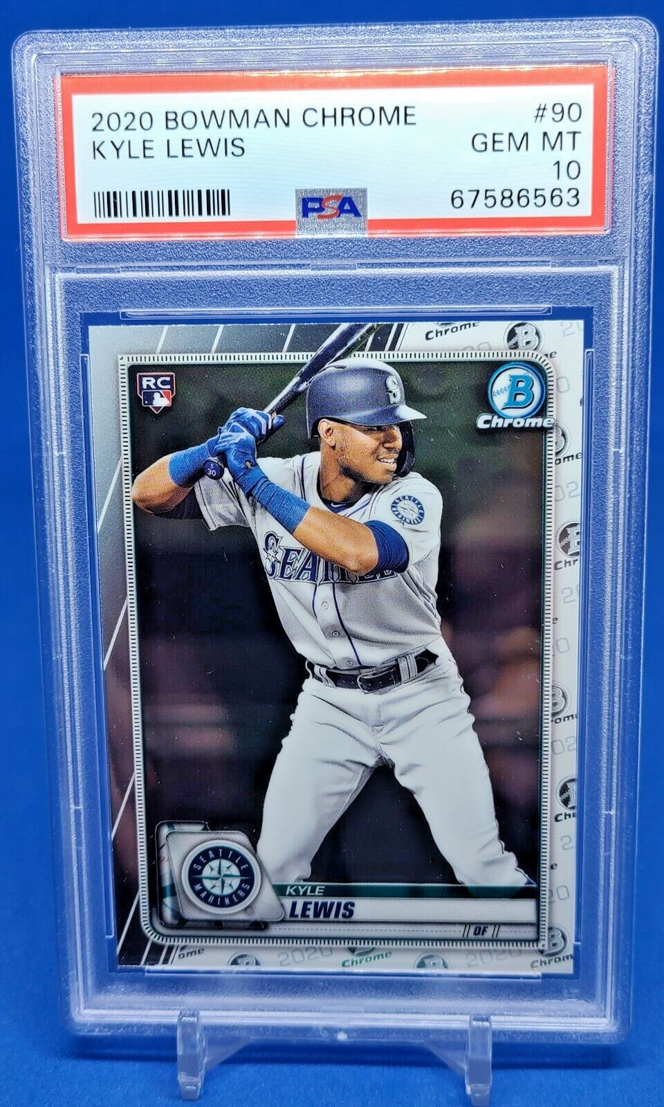 2020 Bowman Chrome #90 Kyle Lewis RC ROOKIE PSA 10 GEM MINT